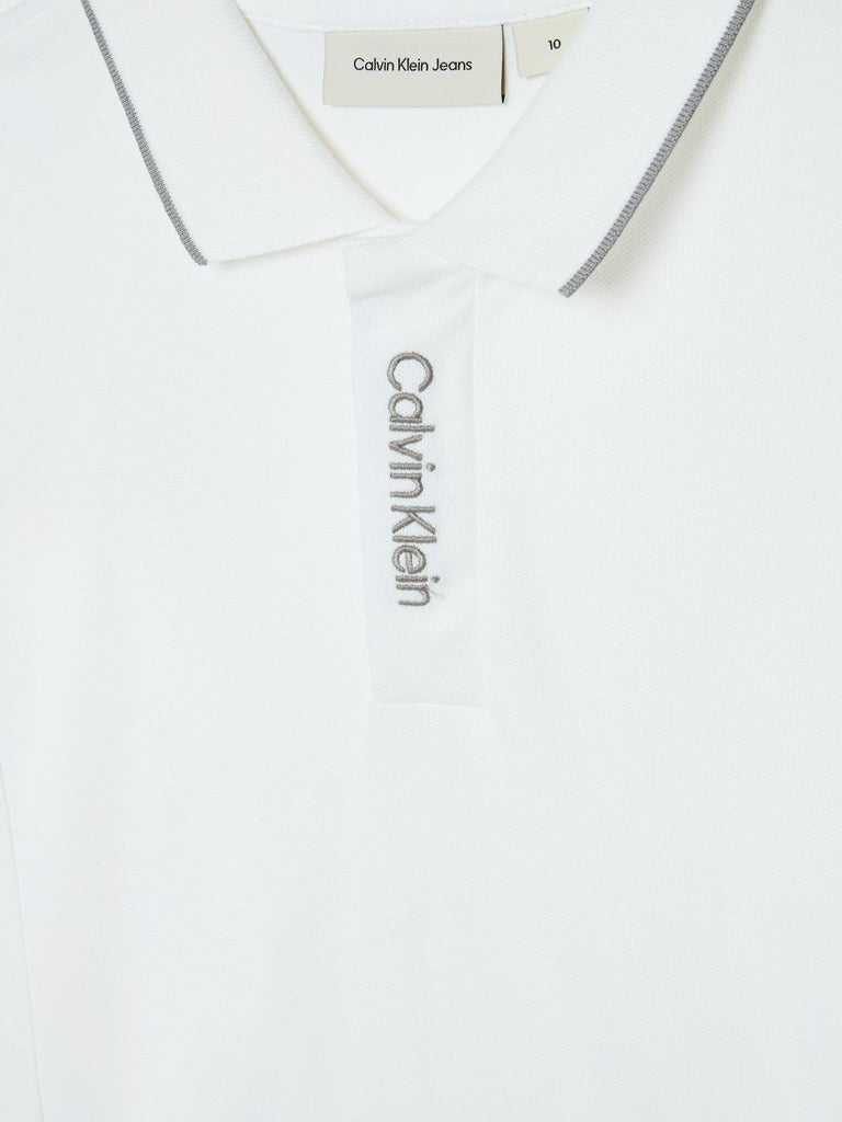 CALVIN KLEIN JEANS EMBRO. CK LOGO PIQUE POLO