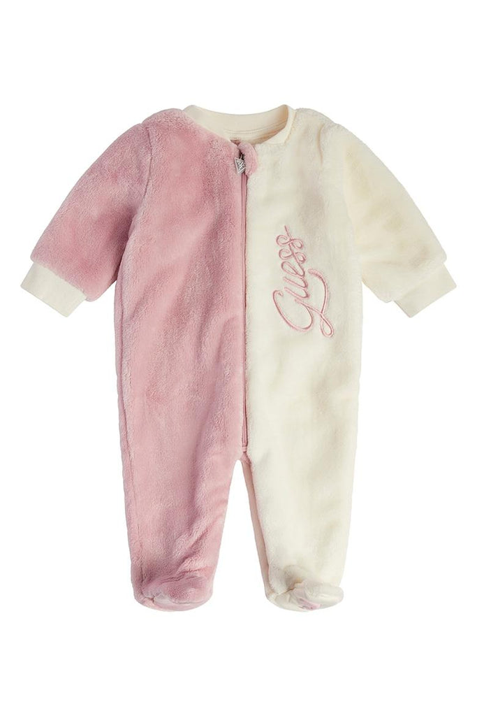 GUESS FAUX FUR OVERALL W/ZIP