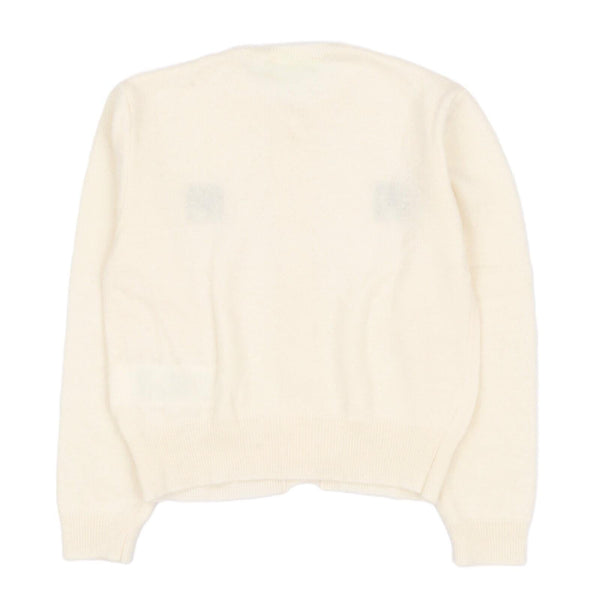 ELISABETTA FRANCHI La Mia Bambina CARDIGAN CON DOPPIO INTARSIO LOGO BURRO