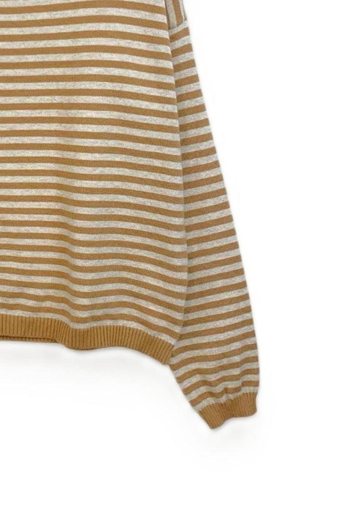 LOVEme Maglia girocollo a righe bicolore