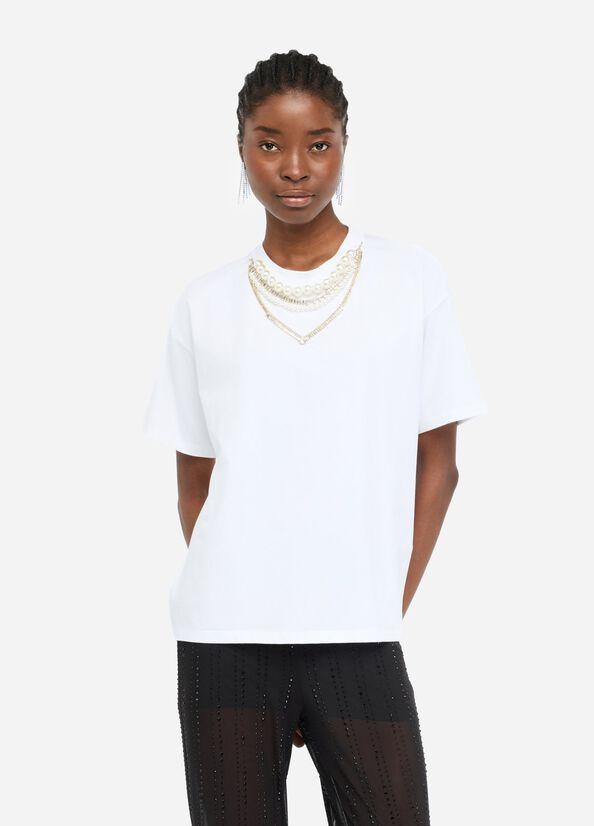 LIU JO T-SHIRT CON ACCESSORIO