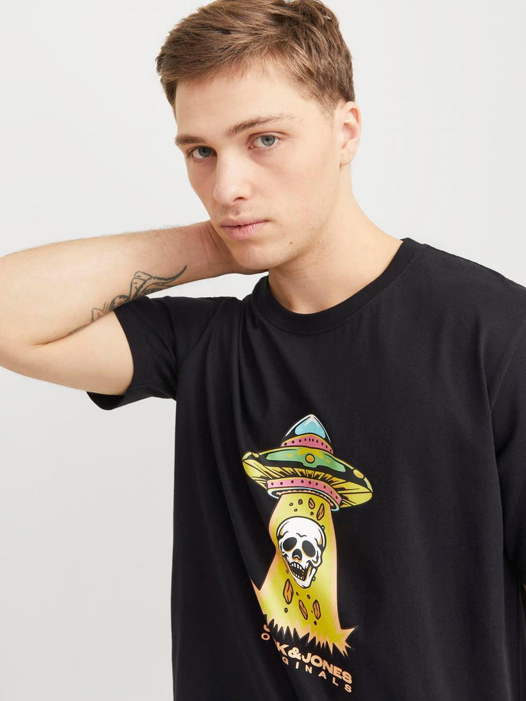 JACK AND JONES JORANATOMY SKULL TEE SS CREW NECK SN