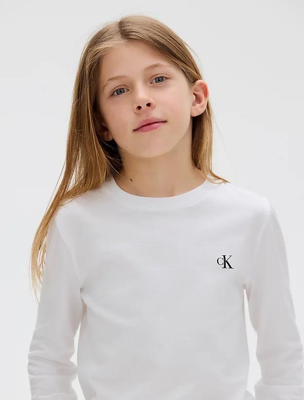 CALVIN KLEIN 2P CHEST MONO LS T-SHIRT