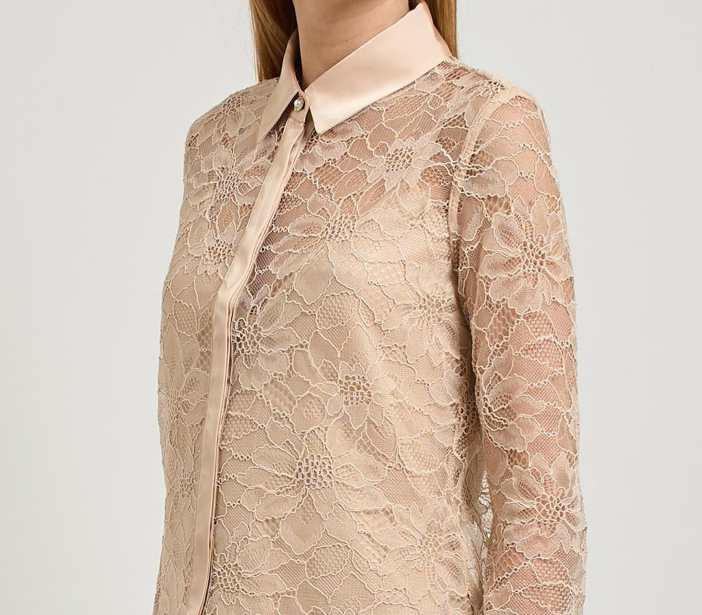 GUESS LS ANTOINETTE LACE SHIRT