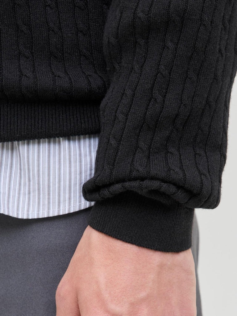 JACK AND JONES JJEEMIL KNIT CABLE CREW NECK NOOS