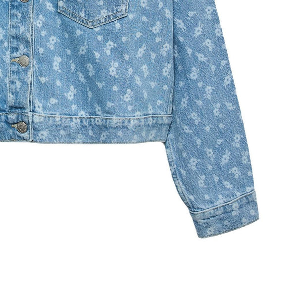 VERO MODA VMCECILLA LS FLOWER DENIM JACKET