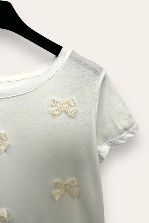 LOVEme T-shirt con fiocchi di frange nappine
