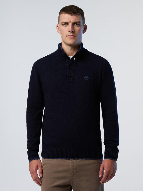 NORTH SAILS HALF BUTTON 7GG KNITWEAR