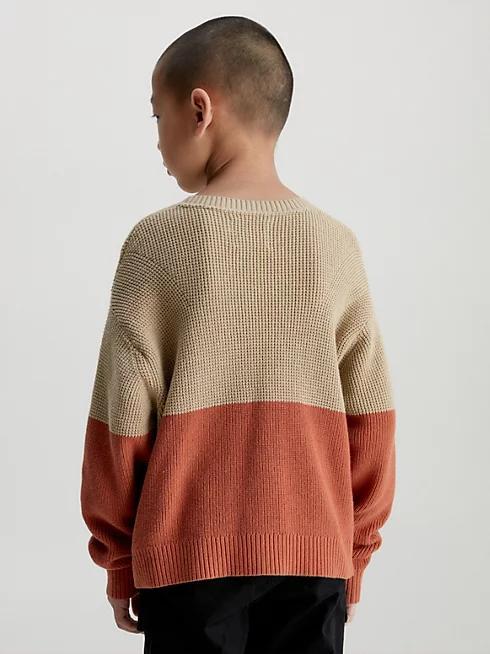 CALVIN KLEIN JEANS COLOR BLOCK SWEATER