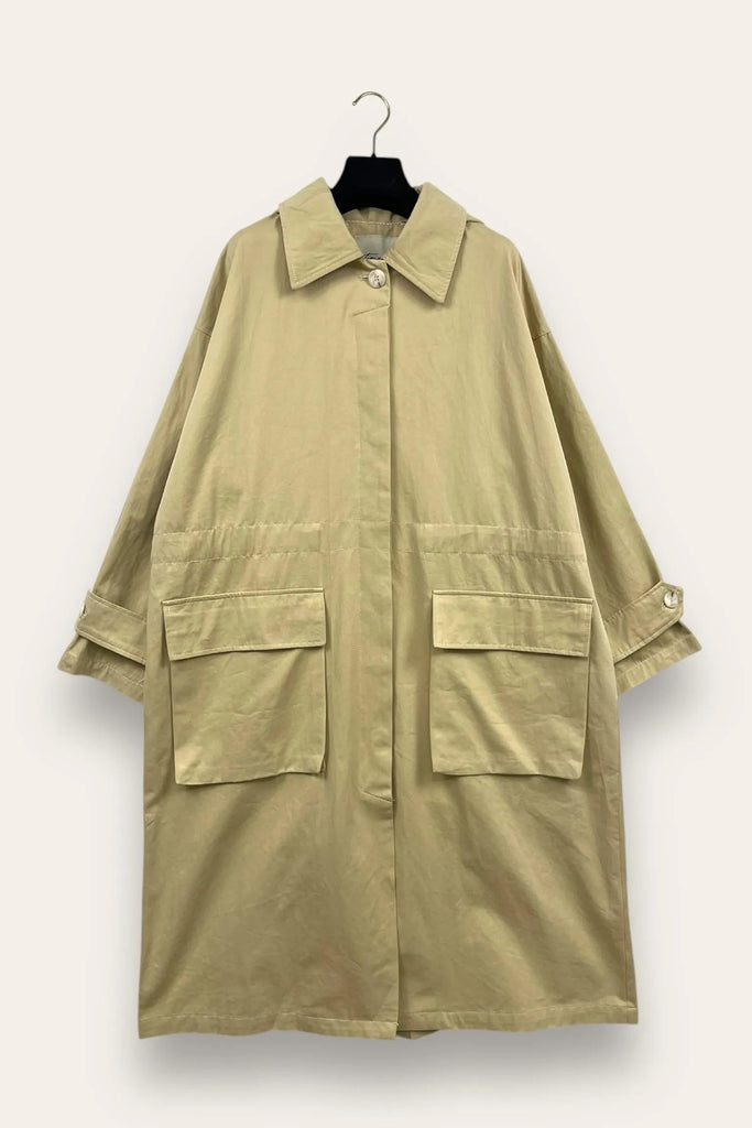 LOVEme Trench con elastico in vita, cappuccio rimuovibile