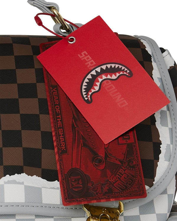 SPRAYGROUND CREAM BROWN TEAR CHECK MONTECARLO