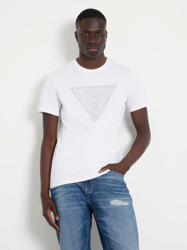 GUESS SS CN SHINY GEL TRIANGLE TEE