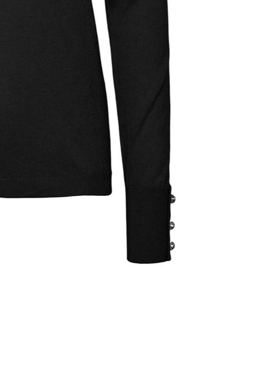 VERO MODA VMMILDA LS ROLLNK BUTTON PULLOVER GA BO