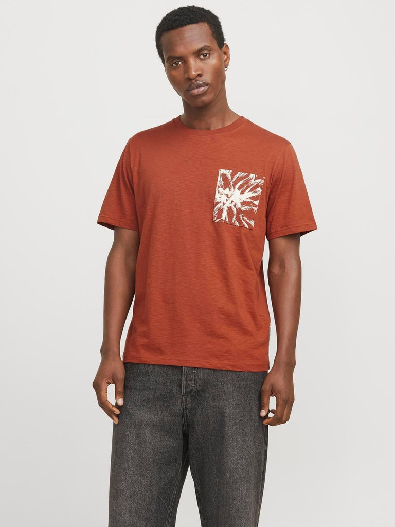 JACK AND JONES JORSPLIT AOP POCKET TEE SS CREW NECK
