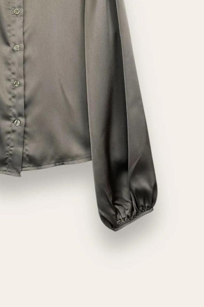 LOVEme Camicia in raso con elastico al polso