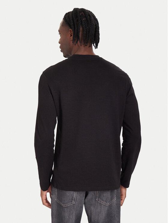 GUESS CN LS FLOCK LOGO TEE