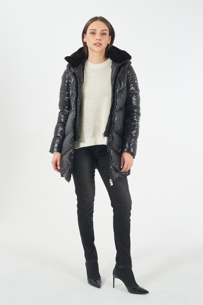 YES ZEE CAPPOTTO DONNA TRAPUNTATO CON FINTO GILET STAC.