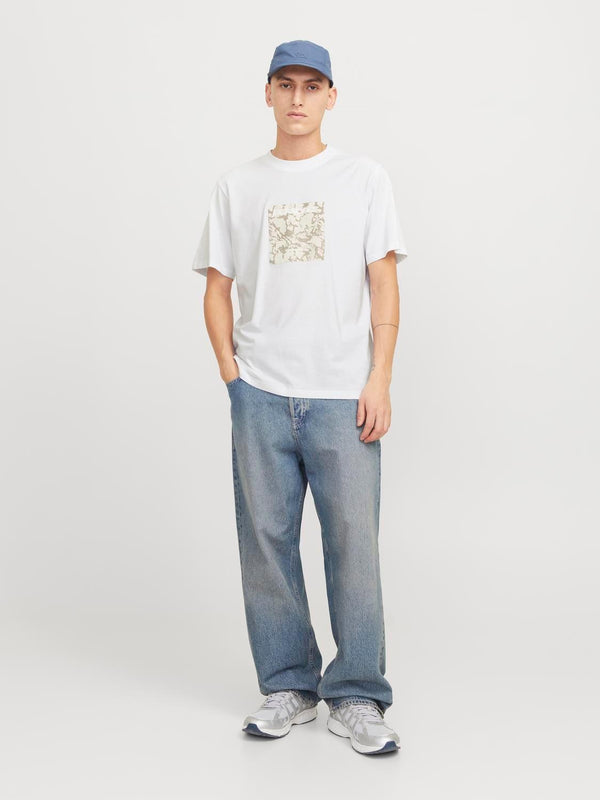 JACK AND JONES JCOTARMAC CAMO FRONT TEE SS CREW NECK