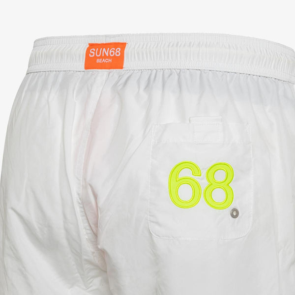 SUN68 SWIM PANT WTH LOGO  FLUO