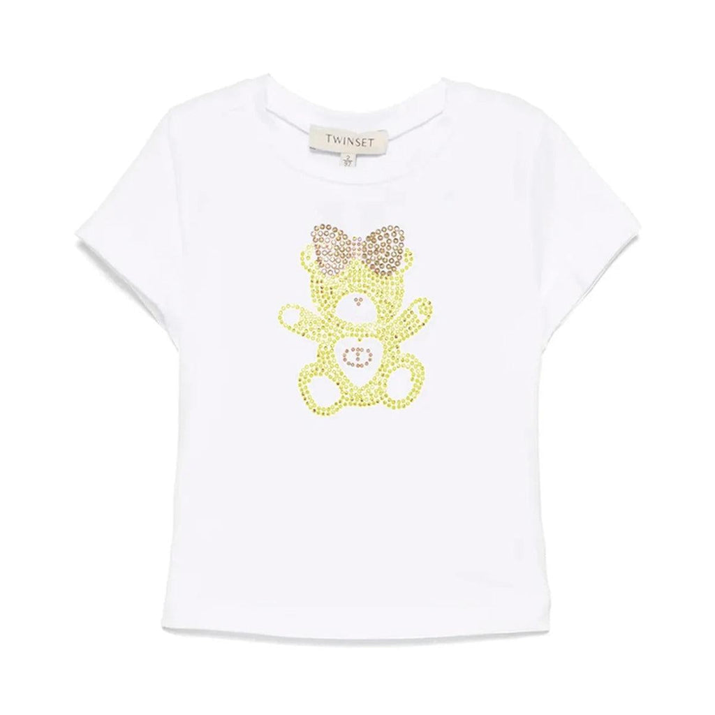 TWINSET T-SHIRT C/APPLICAZIONI STRASS
