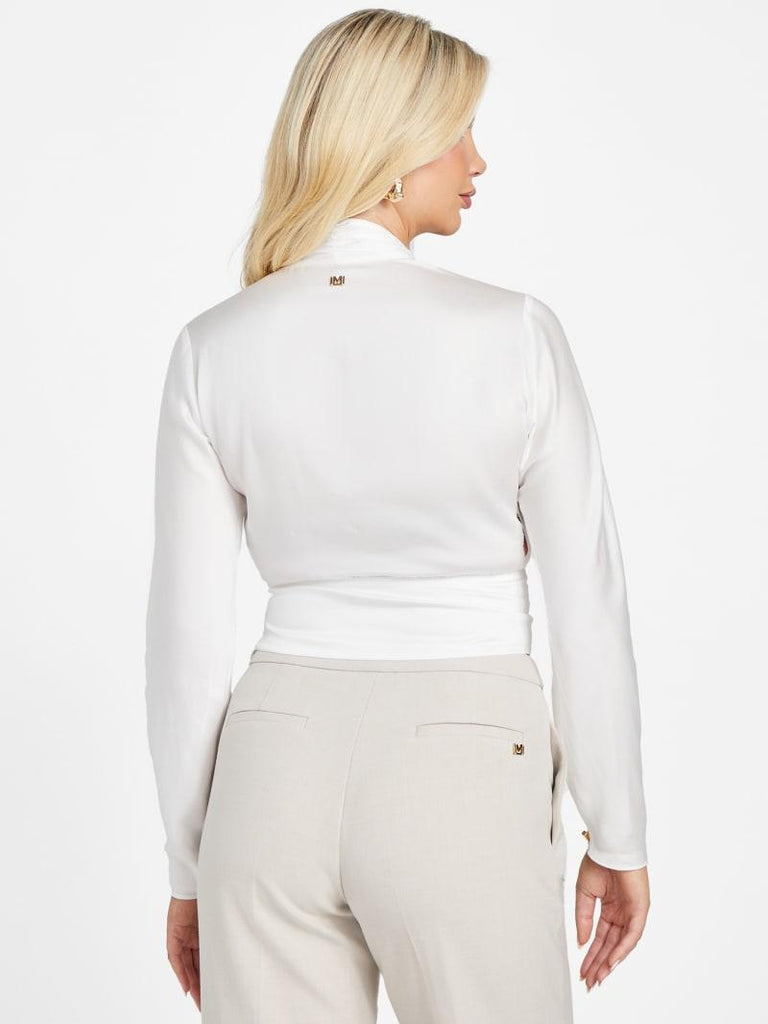 GUESS MARCIANO LARA CROSSED FRONT LS TOP