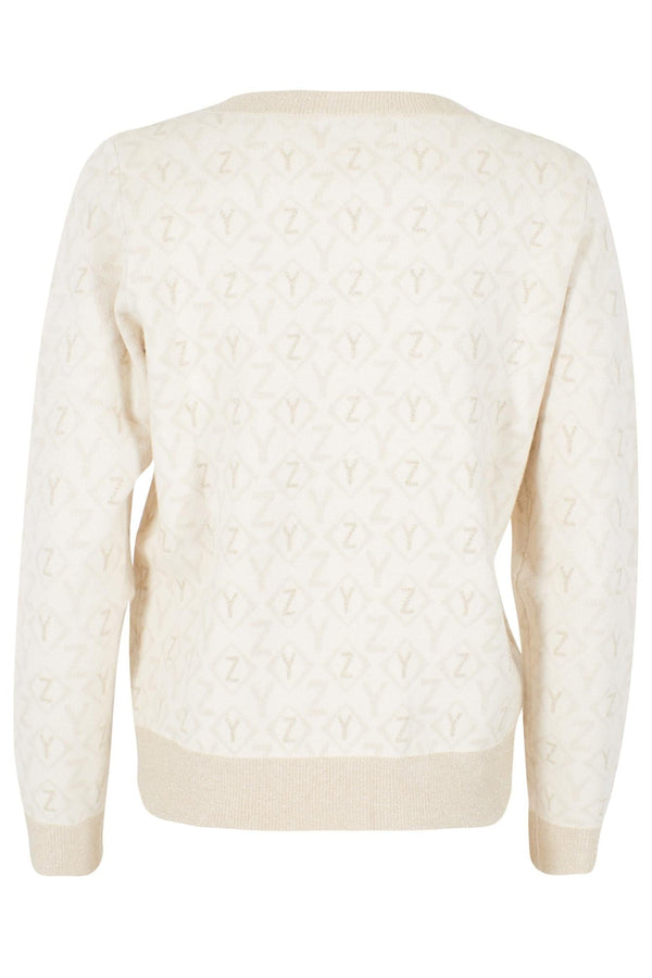 YES ZEE MAGLIA DONNA JAQUARD, GIROCOLLO
