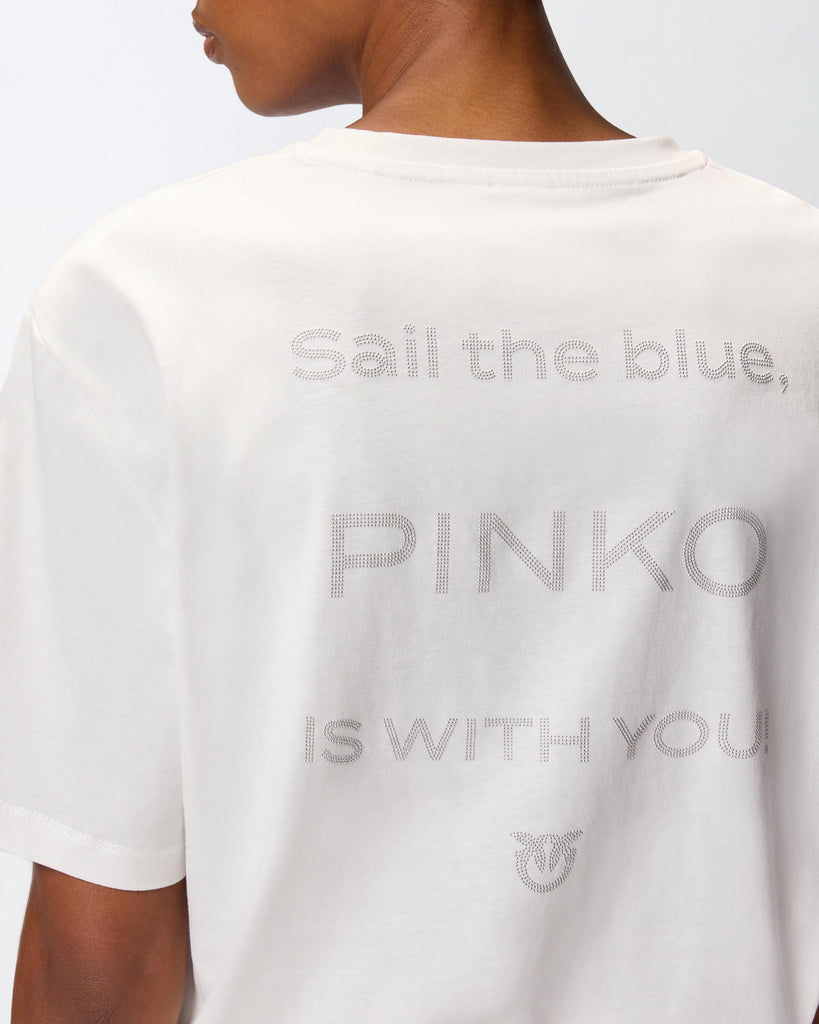 PINKO STREPITOSO T-SHIRT JERSEY LOGO