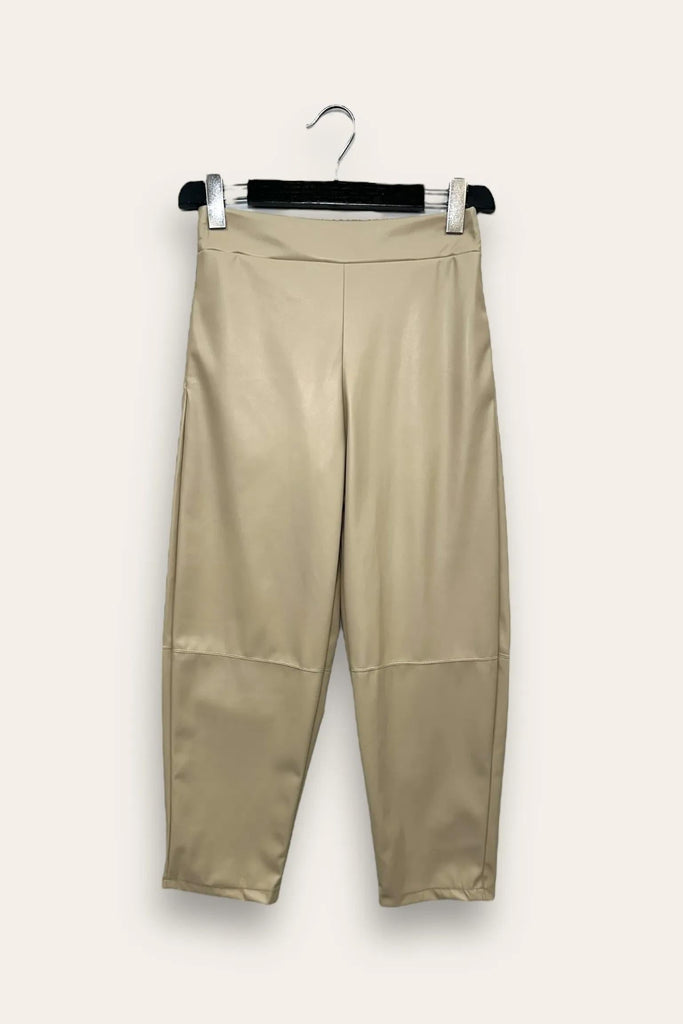 LOVEme Pantalone in ecopelle a carota