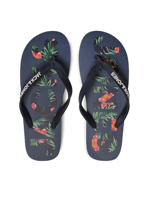 JACK AND JONES JFWLOGO PALM PRINT FLIP FLOP