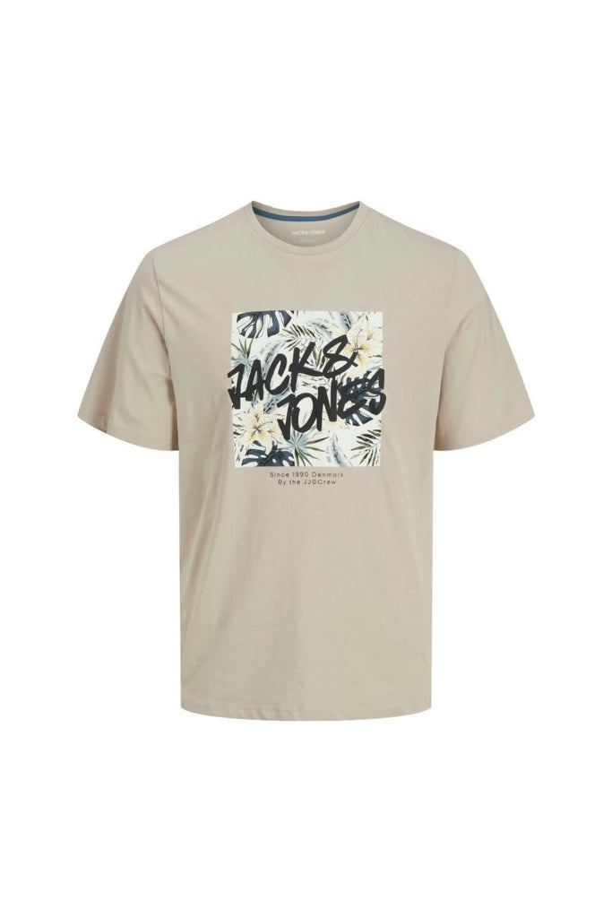 JACK AND JONES JJHAWAII SHAPE TEE SS CREW NECK LN