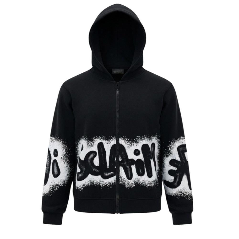 DISCLAIMER MAGLIA BIMBO CON ZIP  IN FELPA CAPPUCCIO