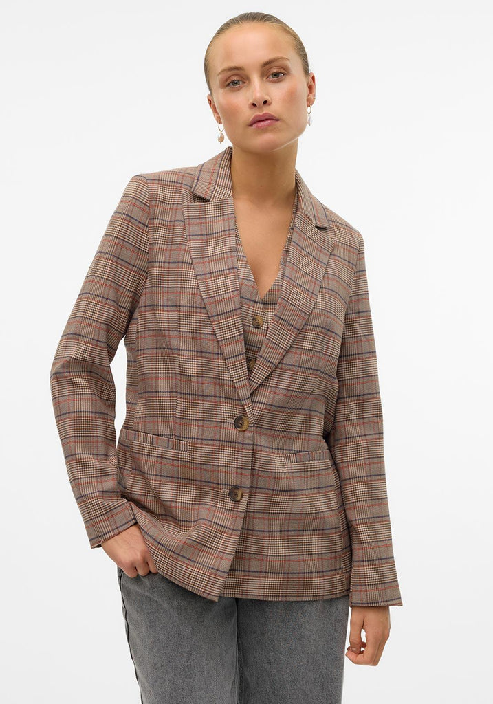 VERO MODA VMELLIE LS LOOSE CHECK BLAZER