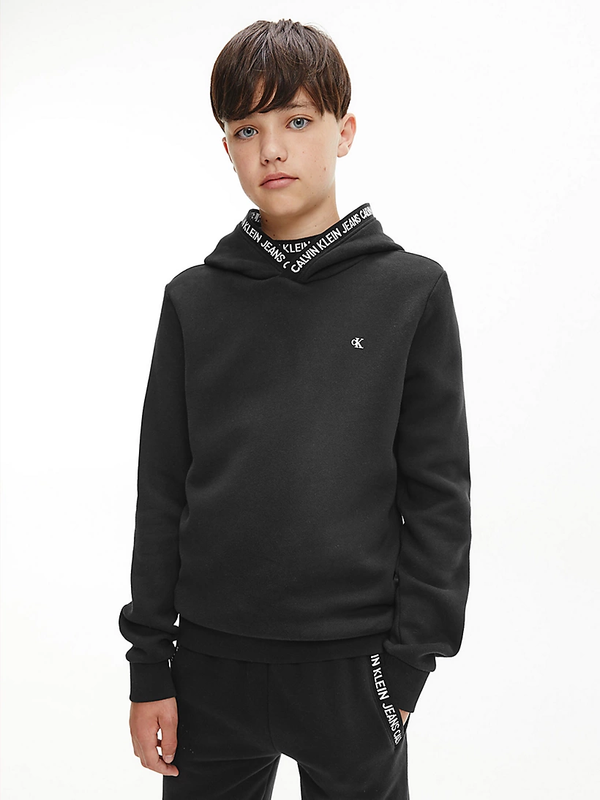 CALVIN KLEIN JEANS INTARSIA LOGO HOODIE
