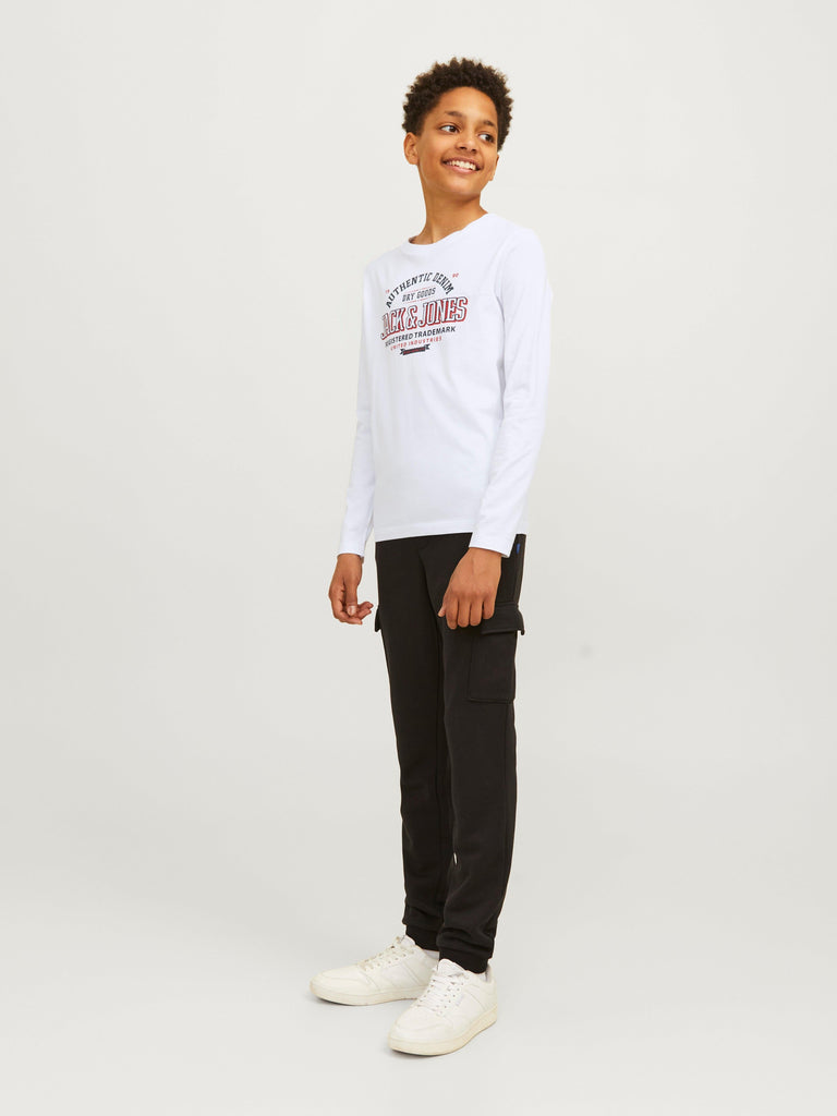 JACK JONES KIDS JJELOGO TEE LS O-NECK 2 COL NOOS JNR