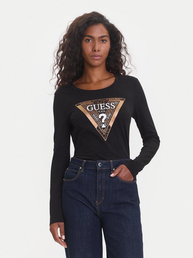 GUESS LS CN LEO TRIANGLE TEE