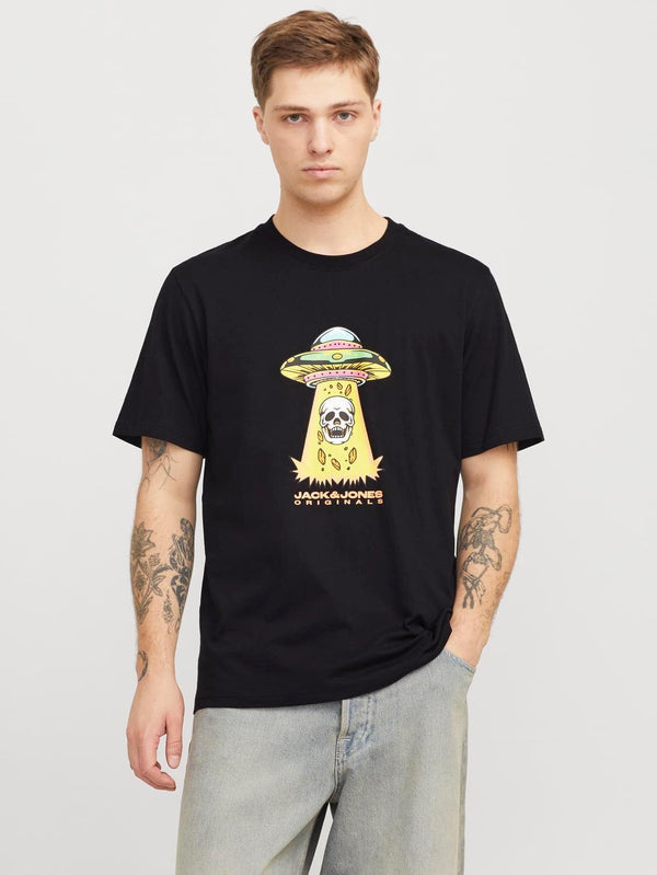 JACK AND JONES JORANATOMY SKULL TEE SS CREW NECK SN