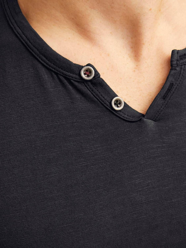 JACK AND JONES JJESPLIT NECK TEE SS NOOS