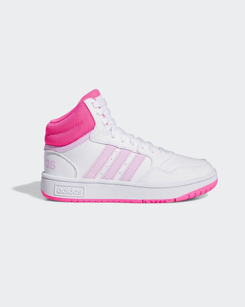 ADIDAS HOOPS 3.0 MID K     FTWWHT/ORCFUS/LUCPNK