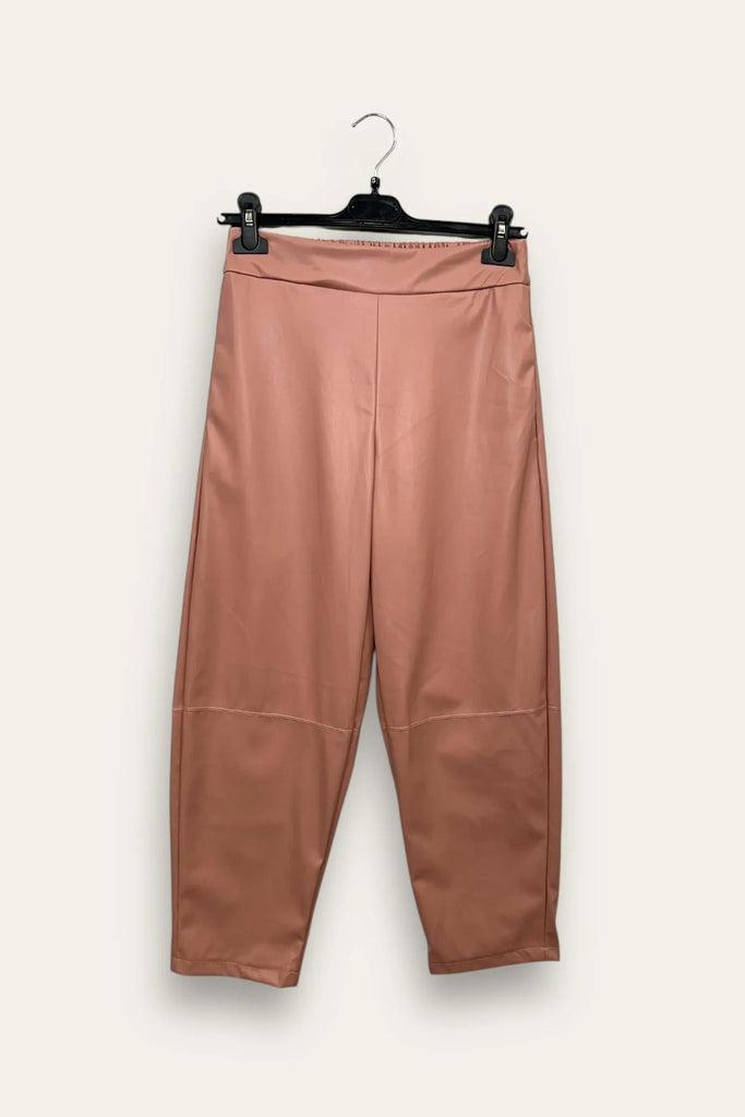 LOVEme Pantalone in ecopelle a carota