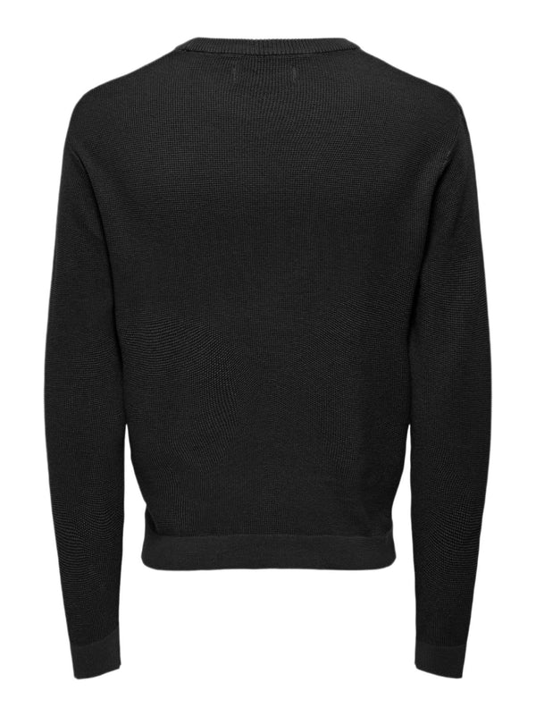 ONLY&SONS ONSTONY DS 12 LS WAFFLE CREW KNIT NOOS