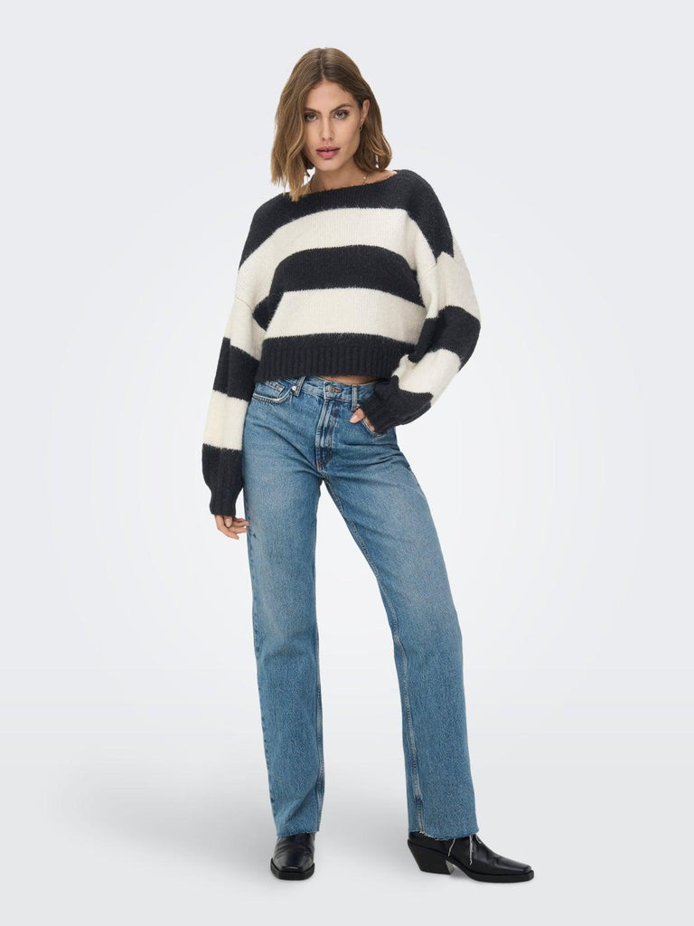 ONLY ONLAYA LIFE L/S BOATNECK PULL CC KNT