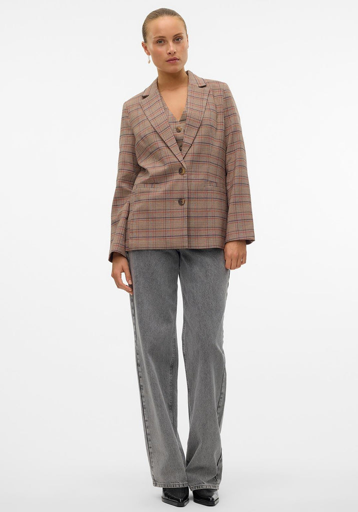 VERO MODA VMELLIE LS LOOSE CHECK BLAZER