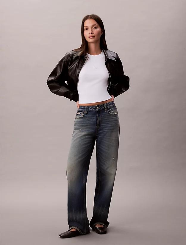 CALVIN KLEIN JEANS LS MONOLOGO BABY TEE