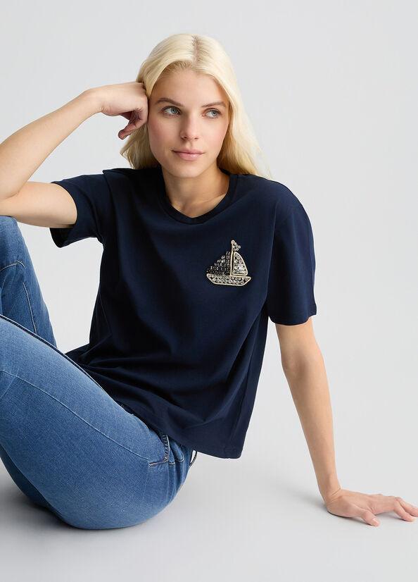 LIU JO T-SHIRT RICAMATA