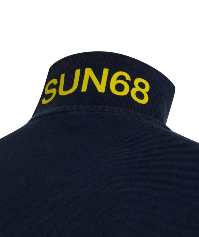 SUN68 POLO SOLID STITCHING  CONTRAST  EMBROIDERY