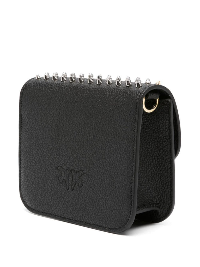 PINKO LOVE BELL MICRO PELLE BOTTALATA + BORCHIE