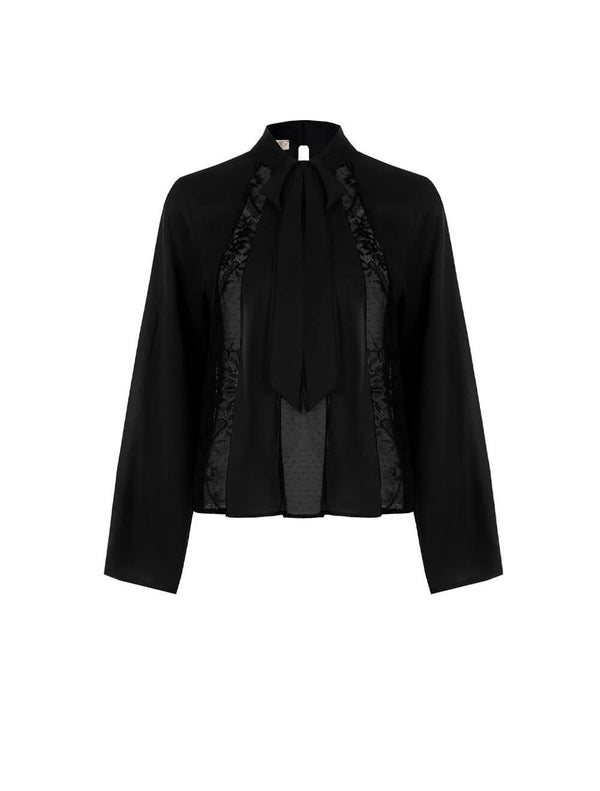 RINASCIMENTO CFC 20053 G-BLUSA CON SCIARPA FLUIDO DA CAMICIA