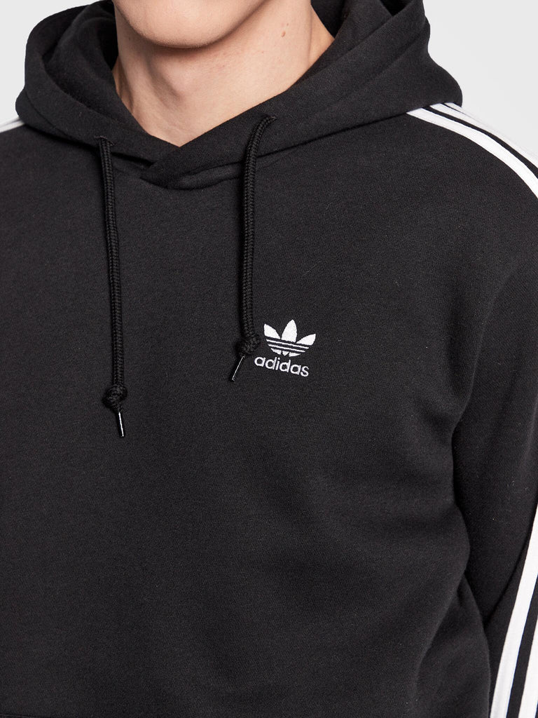 ADIDAS ORIGINALS 3-STRIPES HOODY     BLACK