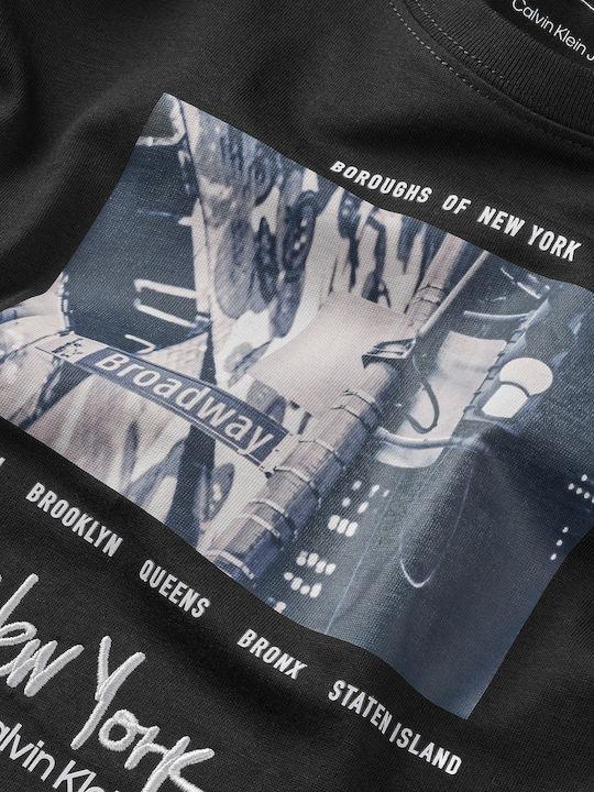 CALVIN KLEIN JEANS CITY PHOTO GRAPHIC TEE LS
