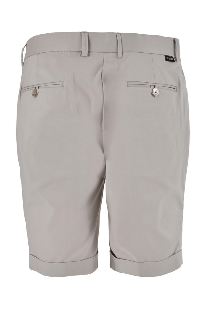 YES ZEE BERMUDA UOMO CHINOS CON PINCES E RISVOLTO